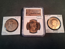 Lot of 3 U.S. Mint Presidential Comm. Bronze Medals - Lincoln, Truman & Jackson picture