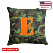 Caroline's Treasures CJ1030-EPW1414 Letter E Monogram - Camo Green Fabric Decora picture