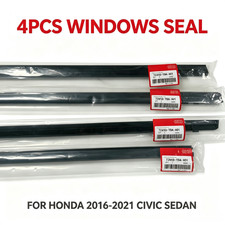 4pcs Weatherstrip Window Moulding Trim Seal Belt OEM For 16-21 Honda Civic Sedan picture