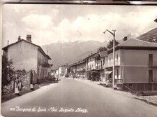 POSTCARD BORGONE DI SUSA B/W UNTRAVELED VIA AUGUSTO ABEGG OCCASION picture