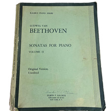 Beethoven Sonatas For Piano Vol II Piano Score Sheet Music Kalmus Urtext Vtg picture