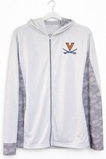 NWT Vansport Women's University of Virginia Zip Up Hoodie Gray Camo 2X New D25 picture