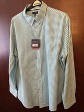 NEW Croft & Barrow Men's Dress Shirt Blue Oxford Stripe XL 17.5-18 Long Sleeve picture