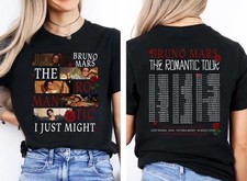 Vtg Bruno Mars Romantic Tour 2026 Concert Dates T-Shirt S-5XL picture