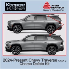 2024–2027 Chevy Traverse Chrome Trim Overlay (Glossy Black) picture