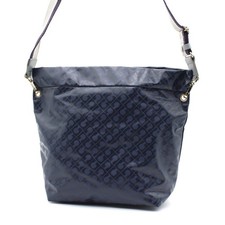 GHERARDINI Softy Logogram PVC Navy Shoulder Bag Gold Hardware Lightweight Logo picture
