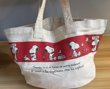 Peanuts Snoopy Vintage Tote Bag With     Drawstring closure picture