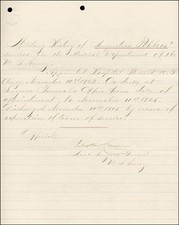 CHARLES H. CRANE - MANUSCRIPT DOCUMENT SIGNED 11/10/1865 picture