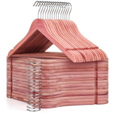 TOPIA HANGER American Red Cedar Wooden Clothes Hangers for Closet 30 Pack picture