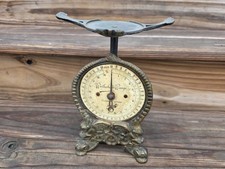 Rare Antique 1890s Art Nouveau Gargoyle Base Bronzed Cast Iron Kitchen Scale picture