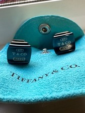 Tiffany and Co. black tungsten cufflinks picture