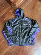 Vintage Nike NFL Baltimore Ravens Purple Black Puffer Jacket Size XL picture