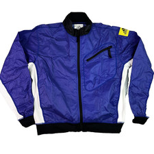 Vintage Adidas Equipment 90s Made in Canada Blue Nylon Track Jacket Size M picture