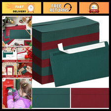 500 Pcs #10 Colored Envelopes - Dark Red & Green, Business Adhesive Seals picture