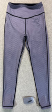 NWT Gymshark Womens Compression Leggings Black Gray Marl Reversible Contrast M picture
