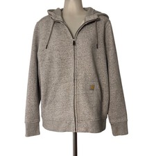 Carhartt Zip Up Hoodie Women L Grey Speckled Relaxed Fit New without tag Nice picture