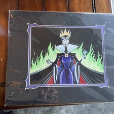 RARE 2021 Disney Parks Stefani Rabideaux Fika Evil Queen FRAMED  PRINT 18x14 picture