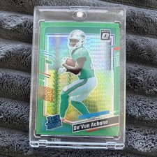 2023 Panini Donruss Optic - Rated Rookie De'Von Achane #269 Green Hyper Prizm picture