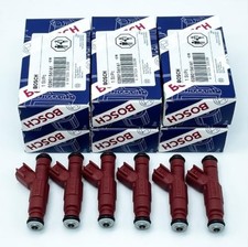 6 Genuine Bosch 0280156161 1999-2004 Jeep 4.0L I6 Upgrade 12 Hole 22LB Injectors picture