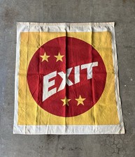 Vintage 1940’s? Canvas Exit Banner Carnival Event Advertising Decor picture