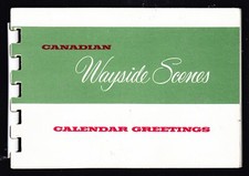 1956 CANADIAN WAYSIDE SCENES - CALENDAR GREETINGS - VINTAGE - MOUNTAINS, PRAIRIE picture