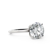 3.0 CT Certified Lab-Created Princess Cut  Diamond D/VS2 14K Gold Solitaire Ring picture