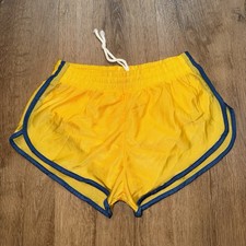 Vtg 70s 80s Running Shorts Mens Sprinter Split Side Thin Nylon Gym NOS Large picture