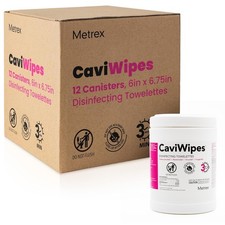 12 Case Metrex CaviWipes Towelettes Wipes 13-1100 Disinfecting picture