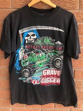 Vintage Grave Digger 1995 T-shirt 100% reprint tee picture