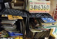 Lot of Vintage Indiana 1970s And 1980s License Plates Mix Read Description  picture