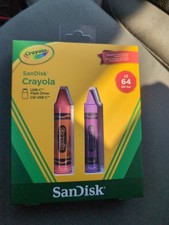 SanDisk Crayola USB-C Flash Drive 64 GB x2 Mango And Violeta   picture