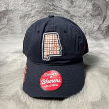 University Of Auburn Tigers Hat Cap Blue Woman's Zephyr Strap Back Adjustable picture