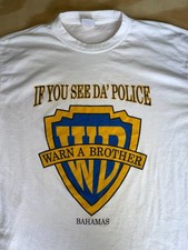 Vintage If You See Da Police Warn A Brother T-Shirt Size Large Mac Miller picture