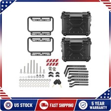 36L Motorbike Hard Side Saddlebag Box Trunk Tour with Support Racks 2×Side Case picture