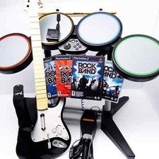 Playstation Rock Band Bundle PS2 PS3 PS4 PS5 Guitar Drums Dongle Mic *TESTED* picture