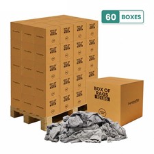 Gray Knit T-Shirt Rags, 600 LB Pallet 60x10 LB Boxes Bulk Shop Wipers Oil Grease picture