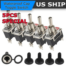 5X Toggle SWITCH ON/OFF Heavy Duty 15A 250V SPST 2 Terminal Car Boat -Waterproof picture