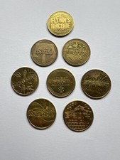 2010 SDCC TRON Legacy Flynn’s Arcade Promo Coin Set + Disney Flynn Coin (8) picture