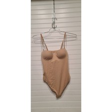 Skims Beige Body Molded Underwire Thong Bodysuit Size S NWOT picture