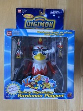 2000 Bandai Digimon Deluxe Digivolving Hawkmon Playset COMPLETE BOXED  picture