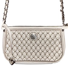 Brighton Sera Leather Crossbody Bag in Cream with Chain Strap picture