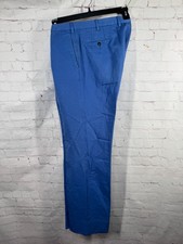 INCOTEX Mens Blue COTTON LINEN CHINOLINO Business Dress Pants Slacks 40x31 picture
