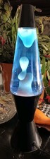 Vtg. 1997 Midnight Colection Blue Lava Lite w/White Lava - TESTED WORKS picture