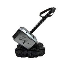 Autographed/Signed Chris Hemsworth Thor Mjolnir 17