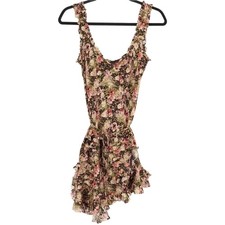 Zara x Kate Moss Festival Collection Silk Floral Ruffle Mini Dress Size S picture