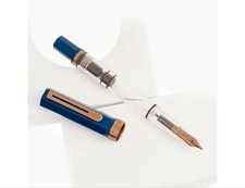 TWSBI Twisby Fountain Pen, Indigo Blue with Rose Gold, Inhalation F #b1788c picture