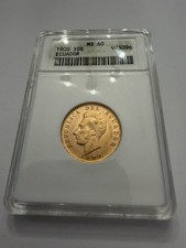 1900 Ecuador Republic gold 10 Sucres ANACS MS60 picture