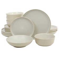 Gibson Elite Tribeca Loft 16-Piece Dinnerware Set – Matte Cream and White picture