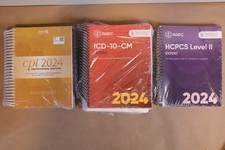 2024 Bundle ICD 10 CM, CPT, and HCPCS Level II zMedical Coding code Books lot picture