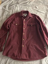 Moose Creek Men's LT Big & Tall Burgundy Flannel Cotton Button-Up Shirt Pockets picture